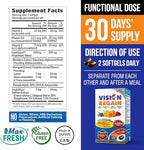 LABO Nutrition VisionREGAIN, Eye Vitamin Beyond AREDS 2 Formula with Lutein, Zeaxanthin, Saffron Extract, Blueberry for Macular and Retinal Health, Eye Fatigue, Night Vision Support 60 Counts