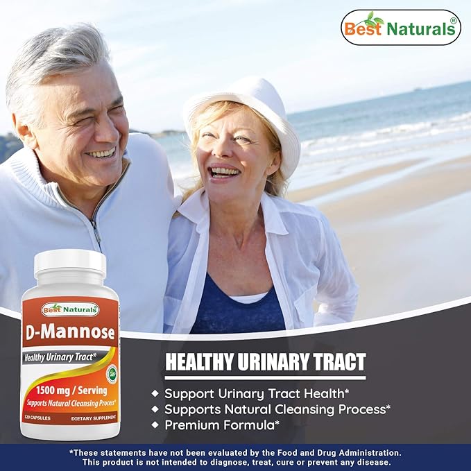 Best Naturals D-Mannose 1500 mg & Magnesium Oxide 500 mg