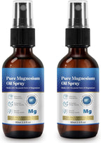 2 Fl Oz Magnesium Oil Spray - Pure & Organic - High Concentration Magnesium - Non-GMO, Gluten-Free - Easy to Absorb - 2pc