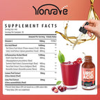 Liposomal Uric Acid Drops, Tart Cherry Supplement with Celery Seed & Boswellia Extract – Muscle, Detox, Joint and Kidney, Uric Acid Cleanse Liquid Supplement– 4 FL OZ (2 Bottle)