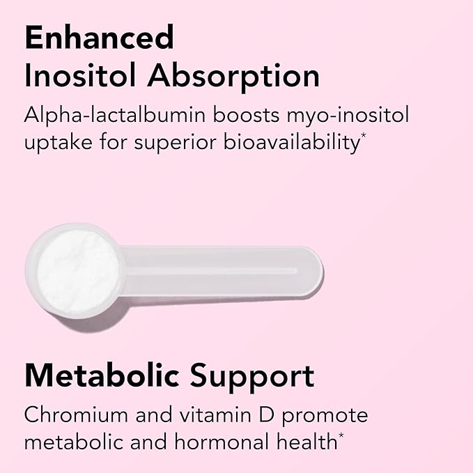 Theralogix Ovasitol Plus Canister Metabolic Health Supplement - Myo-Inositol & D-Chiro Inositol+Chromium Picolinate+Alpha-lactalbumin & Vitamin D