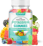 softbear Potassium Citrate Gummies, High Potency Potassium Citrate 1000mg Supports Leg Cramps & Muscle Health Potassium Gummies for Adults & Kids Mixed Fruit Flavor 60 Count