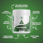 Layer Origin Constipiotic Prebiotic Fiber to Ease Bowel Movement and Support Regularity - 4.4 g Per Serving - HMO 2'FL, GOS, Inulin FOS - 30-Day Supply - Unflavored, No Taste, Dissolve Easily