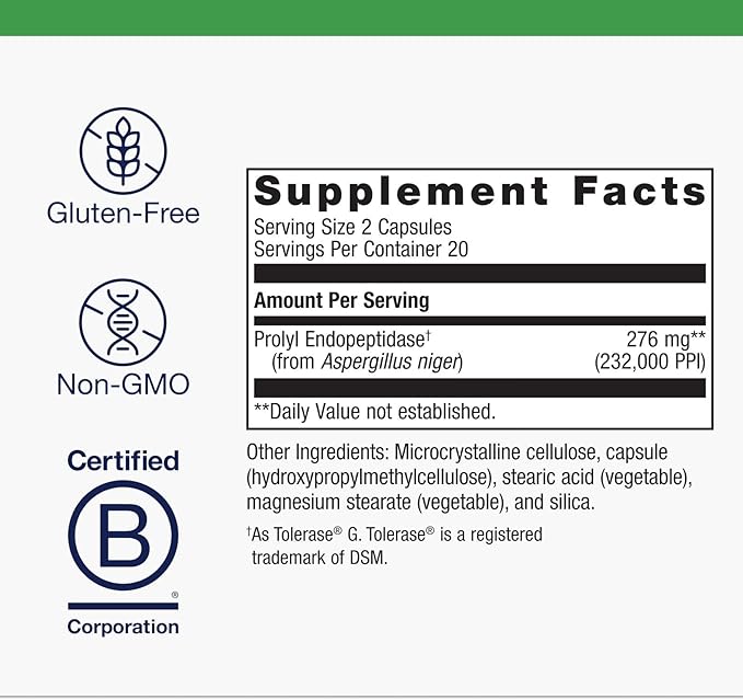 Metagenics SpectraZyme Gluten Digest Enzymes - Helps Break Down Gluten Proteins* - Supports Gut Health, Bloating & Gas Relief* - Non-GMO, Gluten-Free & Vegetarian - 40 Capsules