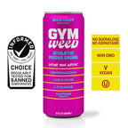 GYM WEED Athletic Focus Drink with KSM-66 Ashwagandha, Lion's Mane Mushroom, L-Theanine, 200mg Green Tea Caffeine with Natural Sweeteners Brain Candy Flavor, 12 Pack