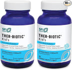 Klaire Labs SFI Health Ther-Biotic Kids Chewable Probiotic - GI Health + Immune Support for Kids - Chewable 25b CFU Lactobacillus + Bifidobacterium - Hypoallergenic, Dairy-Free (60 Tablets / 2 Pack)