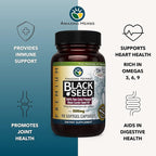 Amazing Herbs Premium Black Seed Oil Capsules - Gluten Free, Non GMO, Cold Pressed Nigella Sativa Aids in Digestive Health, Immune Support- 90 Count, (Pack of 1)