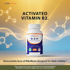 Vitamatic R-5-P Riboflavin-5-Phosphate (Vitamin B2) 50 mg | 120 Capsules | High Potency, Easy-to-Swallow Vegetarian Capsules