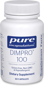 Pure Encapsulations DIMPRO 100 - Diindolylmethane Supplement - for Breast, Cervical & Prostate Health - Gluten Free & Vegan - 60 Capsules
