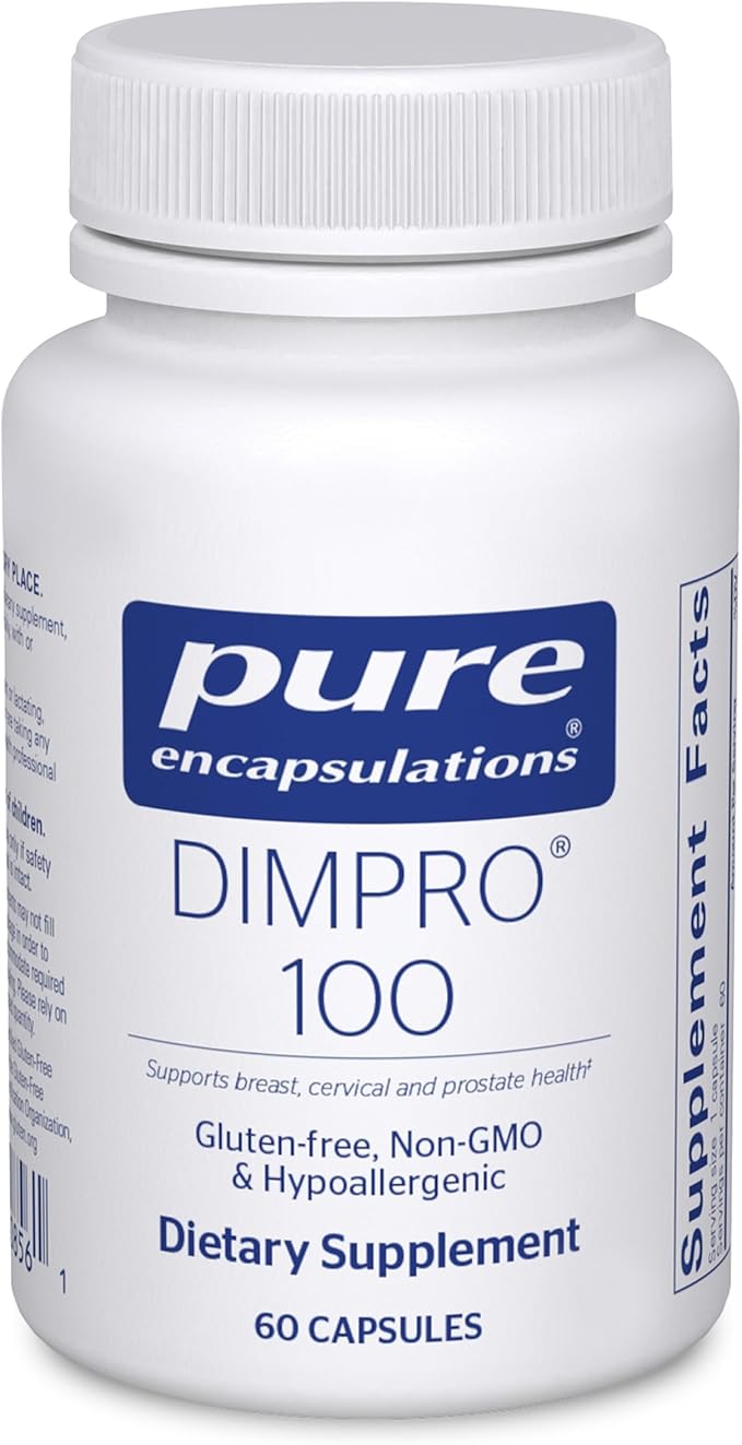 Pure Encapsulations DIMPRO 100 - Diindolylmethane Supplement - for Breast, Cervical & Prostate Health - Gluten Free & Vegan - 60 Capsules