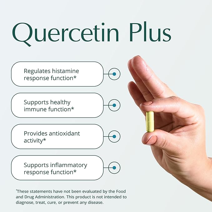 Natura Health Products Quercetin Plus Supplement - Modulates Healthy Immune and histamine Response - Featuring Bromelain, Vitamin C, Nettle Leaf & Quercetin (90 Capsules)