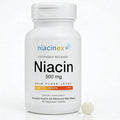 Niacin 500mg Extended Time Release, 60 Tablets, Minimal to No-Flush, Vitamin B3 Supplement - Cholesterol Balance, Nicotinic Acid Vegan, cGMP, Made in the USA