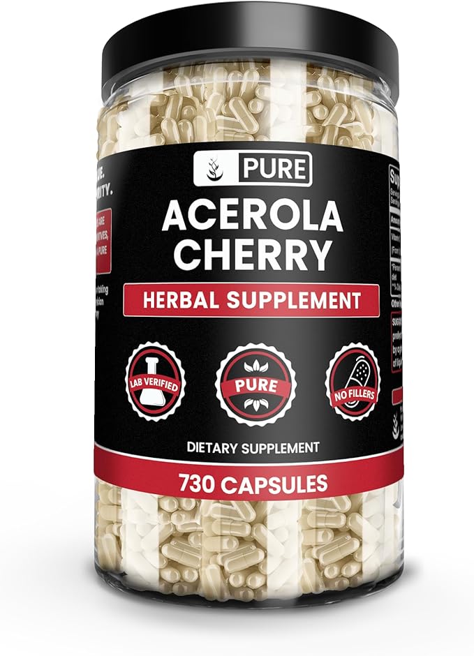 Pure Original Ingredients Acerola Cherry (730 Capsules) No Magnesium Or Rice Fillers, Always Pure, Lab Verified