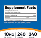 Nutricost Melatonin 10mg, 240 Capsules, Non-GMO & Gluten Free