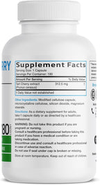 Bronson Tart Cherry Extract 2500 mg Vegetarian Capsules with Antioxidants and Flavonoids Non-GMO, 180 Count