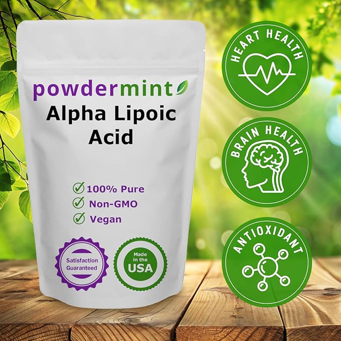 Alpha Lipoic Acid Powder (RS-ALA, Pure ALA) (Multiple Sizes) Antioxidant (ALA Powder) Scoop Included