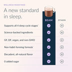Beam Dream Sleep Powder – Sleep Aid for Adults with Melatonin, Magnesium, L-Theanine, Reishi Mushroom & Apigenin Sleep Supplement, Sleepy Cocoa Bedtime Drink Mix, Starter Set, 10 Servings & Frother