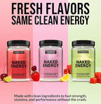 NAKED Watermelon Energy - Clean Pre Workout Supplement for Men and Women, NSF Certified, Vegan Friendly, No Added Sweeteners, Colors Or Flavors - 30 Servings