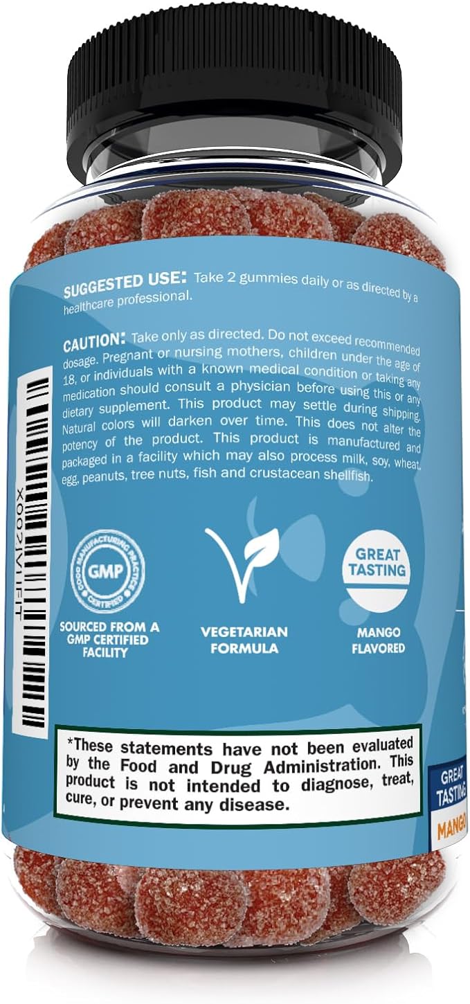 Premium Eye Support Gummies–Lutein Gummies with Zeaxanthin Supports Overall Eye Health, Vision & Macular Health–Clinically Studied Lutein & Zeaxanthin Gummies with Lutemax 2020-60 Eye Gummies
