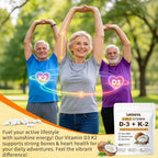 2-in-1 Vitamin D3 K2 Supplement Capsules, Vitamin D3 10000 IU and Vitamin K2 200 mcg, K2 MK7 with D3 Vitamin Supplement Support Immune, Heart, Joint, Teeth & Bone Health