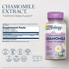 SOLARAY Chamomile Extract 325 mg - Traditional Herbal Support - Standardized to 2% Apigenin, an Antioxidant and Flavonoid - Vegan, Gluten Free, Made Without Soy, 60-Day Guarantee, 30 Serv, 30 VegCaps