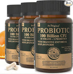 Probiotics for Women & Men, 100 Billion CFU Probiotic for Digestive, Gut & Immune Health - with Prebiotics, Bioflavonoids & Digestive Enzyme, 35 Strains Raw Probiotic Supplement, 180 Caps
