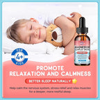 Magnesium Glycinate Liquid for Kids, Kids Magnesium Drops with L-Theanine, Calcium, Zinc, Vitamin D3 K2 for Sleep, Calm, Mood, Relaxation, Focus, Brain, Bones, Natural Cherry Flavor 2 Fl Oz