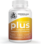 Gut Harmony Plus - Complete Probiotic Prebiotic Postbiotic & Digestive Enzyme Complex Supplement – Gut Health, Digestion, Microbiome Balance & Wellness for Women & Men – 60 Capsules