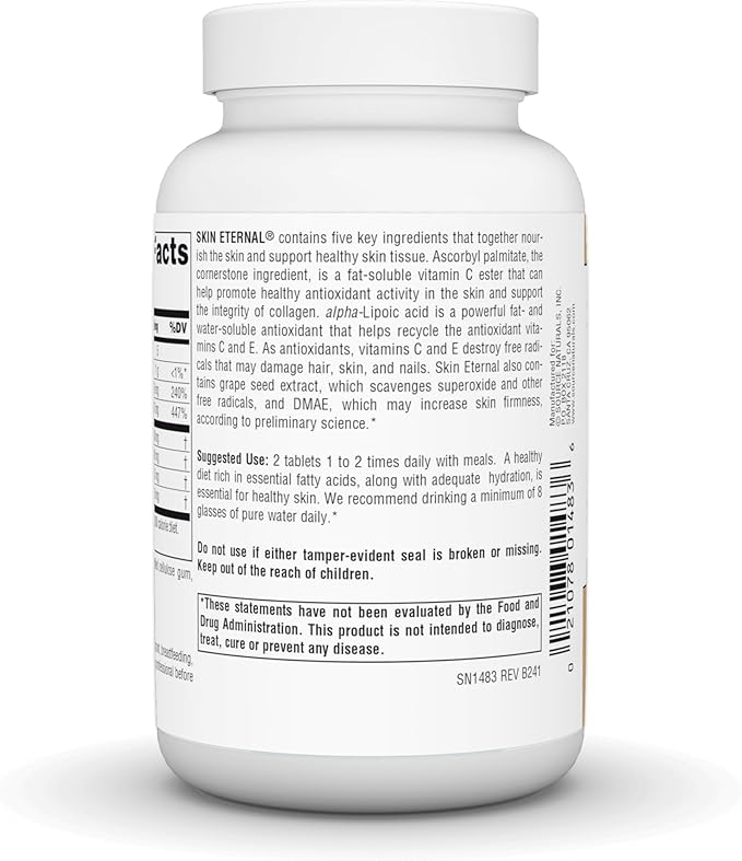 Source Naturals Skin Eternal, with DMAE, Lipoic Acid, and C Ester, for Healthy Skin Support* - 120 Tablets