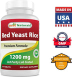 Best Naturals Red Yeast Rice 1200 Mg & Alpha Lipoic Acid 600 mg