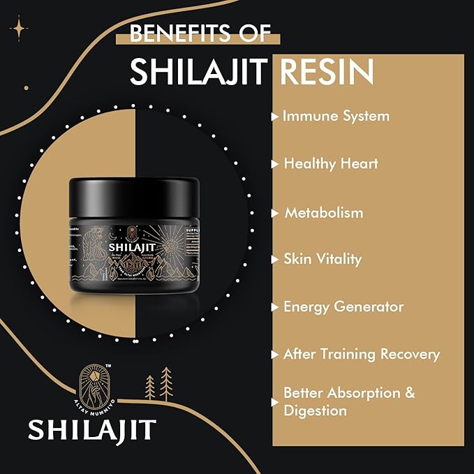 Shilajit Resin with Fulvic Acid & Trace Minerals, Original Siberian Shilajit Pure with 85+ Humic Acid Supplement for Energy & Immune System - 100 Serving / 50g (2 Pack), Gel