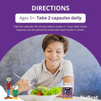 NuBest Tall | Support Bone Strength, Bone Health, Enhanced Immune and Whole Body Wellness with Calcium, Collagen, and Herbs for Ages 5+ & Teens | 60 Capsules