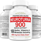 Neuroturna Support Supplement with 900 mg Alpha Lipoic Acid - Advanced ALA Formula for Feet Hands Fingers Legs - Ultra Potent 18 in 1 Natural Vitamins - 180 Capsules