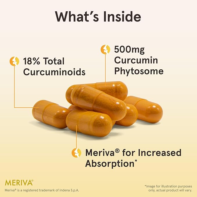 Jarrow Formulas Curcumin Phytosome 500 mg - Formulated with Meriva - Antioxidant Support Supplement - Joint Health & Support - 120 Veggie Capsules
