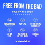 Oceanblue Professional Omega-3 2100mg Fish Oil Supplement Triple Strength, High Potency EPA, DHA & DPA Burpless, Wild-Caught, Natural Orange Flavor 60 Softgels (Pack of 1)