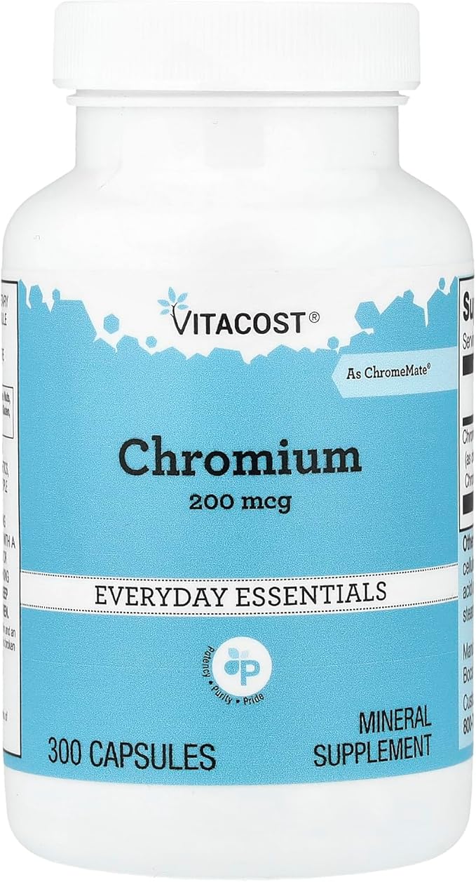Vitacost GTF Chromium Polynicotinate as ChromeMate - 200 mcg - 300 Capsules