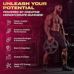 KUKALY Creatine Monohydrate Gummies for Men & Women, 9000MG Creatine Gummies Sugar Free with L-Taurine, BCAA 2:1, B12 B6 for Boost Strength, Focus & Endurance, Vegan, Non-GMO, Raspberry 120*2 Bottle