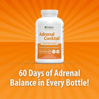 Jigsaw Health Adrenal Cocktail + Wholefood Vitamin C | with Potassium Bicarbonate, Sea Salt, and Acerola Cherry Extract | 360 Capsules | 60 Servings