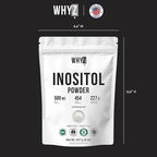 Inositol Powder 8oz, Natural Inositol Supplement for Ovarian Support, Fertility and Hormonal Balance, Pure Inositol Powder, Inositol Supplement for Energy, Brain Health, 454 Servings