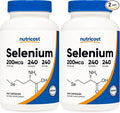 Nutricost Selenium 200mcg, 240 Vegetarian Capsules, Non-GMO, Gluten Free L-Selenomethionine (Pack of 2)