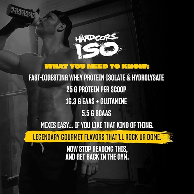 Mutant Hardcore ISO Whey Protein Powder Acts Fast to Help Recover, Build Muscle, Bulk and Strength, Uses Only Ingredients, 1.6 lb - Triple Chocolate