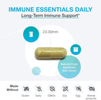 XYMOGEN Immune Essentials Daily - Vitamin C, Zinc & Quercetin - Daily Immune, Antioxidant & Respiratory Support - Long-Term Immune Nutrition - Vegan & Gluten-Free - 120 Capsules