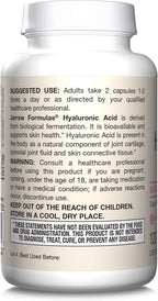 Jarrow Formulas Hyaluronic Acid 120 mg, Dietary Supplement, Skin Health Support, 120 Veggie Capsules, Up to 60 Day Supply, Pack of 12