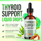 Thyroid Support Liquid Drops – Iodine Drops with Selenium, Zinc, L-Tyrosine & Ashwagandha – Supports Metabolism, Energy & Hormonal Balance for Women & Men