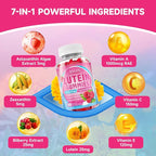 Lutein and Zeaxanthin Supplements, Lutein Gummies with Zeaxanthin,Vitamins A, C, E, Bilberry, Astaxanthin for Vision Health & Eye Strain, Sugar-Free/Vegan, Raspberry Flavor 120 Count