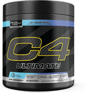 C4 Ultimate Pre Workout Powder ICY Blue Razz - Sugar Free Preworkout Energy Supplement for Men & Women - 300mg Caffeine + 3.2g Beta Alanine + 2 Patented Creatines - 20 Servings