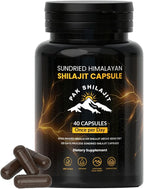 120 Days Naturally Sun-Cured Himalayan Shilajit Capsules | Gold Grade Above 18,000 FT | Organic | 85+ Natural Minerals | Rich in Fulvic & Humic Acid | Men & Women | 40 Capsules