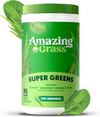 Amazing Grass Greens Blend Superfood: Super Greens Powder with Spirulina, Chlorella, Beet Root Powder, Digestive Enzymes, Prebiotics & Probiotics, Original, 60 Servings (Packaging May Vary)