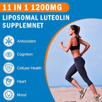 1200MG Liposomal Luteolin Supplement - Maximum Absorption, Antioxidant Boost for The Brain 120 Capsules