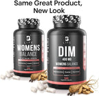 DIM Supplement 400 mg with Myo & D-Chiro Inositol, Dong Quai – Hormone Balance for Women – Fertility Supplements – Inositol Supplement - 120 Caps